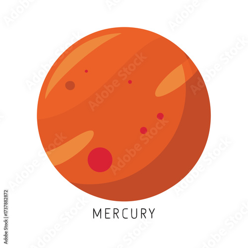 vector illustration of mercury