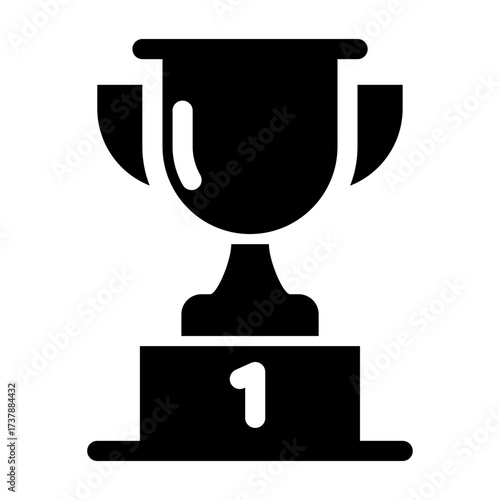 Trophy icon, symbol of victory, achievement, and winning Melbourne Cup race.