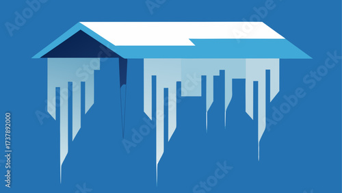 House with icicles hanging from the roof