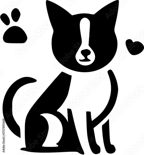 animal, panda, cartoon, illustration, vector, bear, dog, pet, cat, cute, black, mammal, love, drawing, character, art, design, cow, sign, heart, nature, baby, icon, face, smile