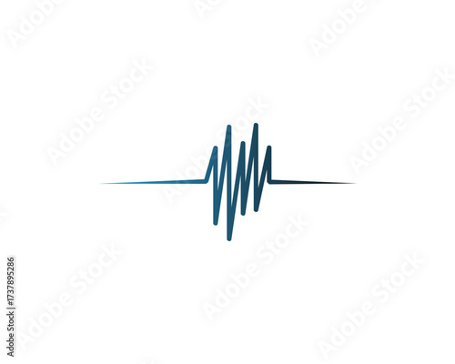 wave line music and sound vector equalizer logo