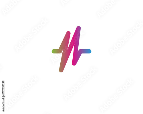wave line music and sound vector equalizer logo
