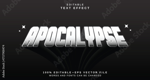 Editable text style effect - Apocalypse text style theme.