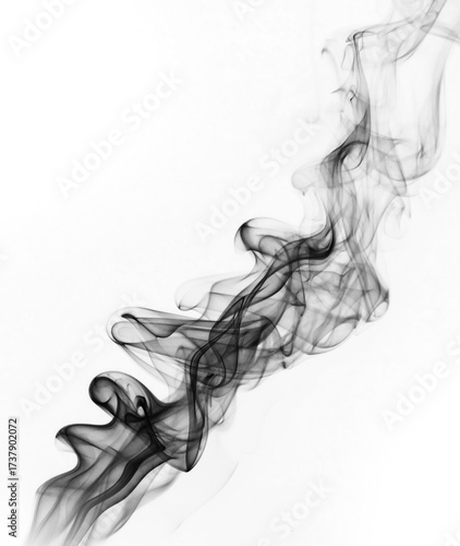 Realistic white smoke texture on Transparent background .