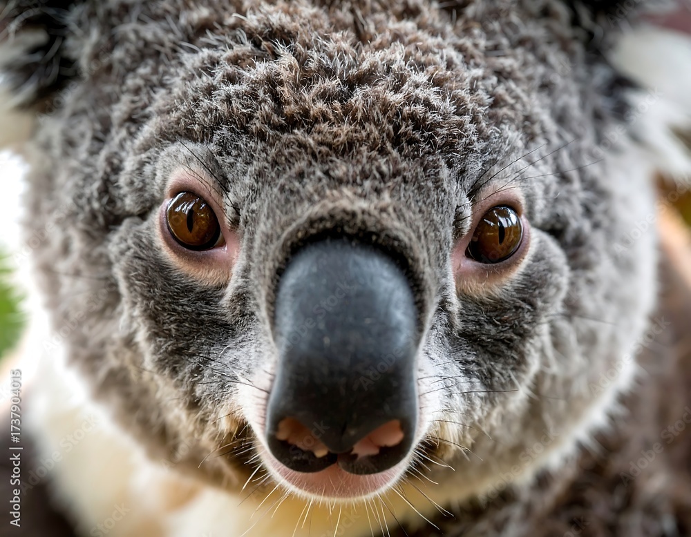 Obraz premium Close-up koala face, soft fur