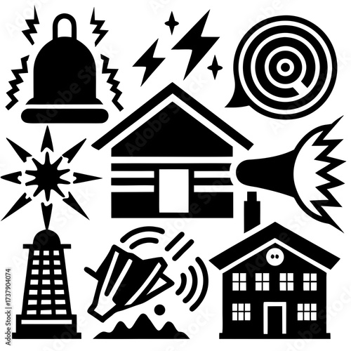 Vector illustration of a cartoon house or cottage icon with a roof and window, a perfect symbol for home or real estate business design