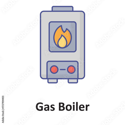 Central heating Vector icon which can easily modify or edit