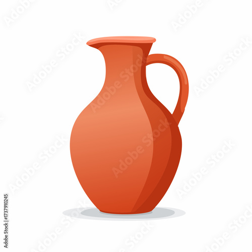 Clay jug with narrow neck