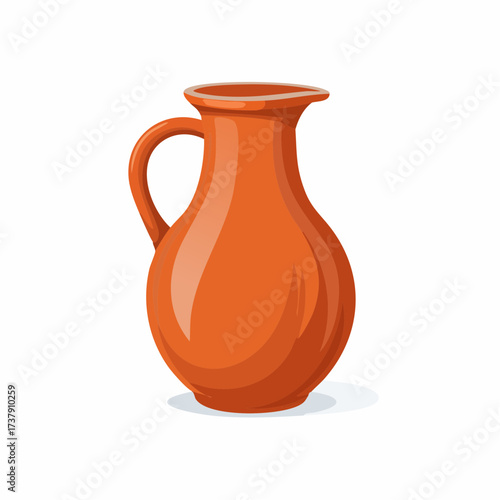 Clay jug with narrow neck