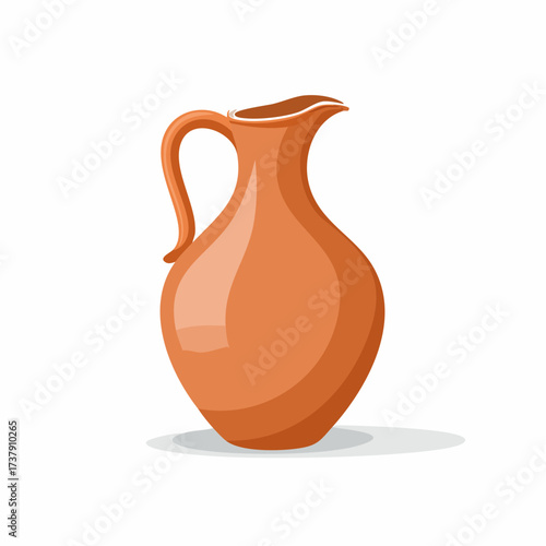 Clay jug with narrow neck