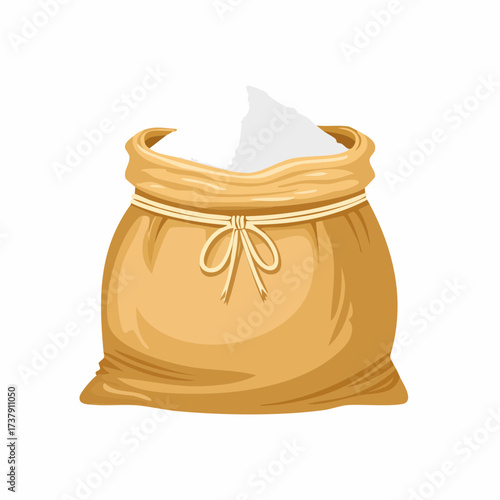 Sack of flour tied at top