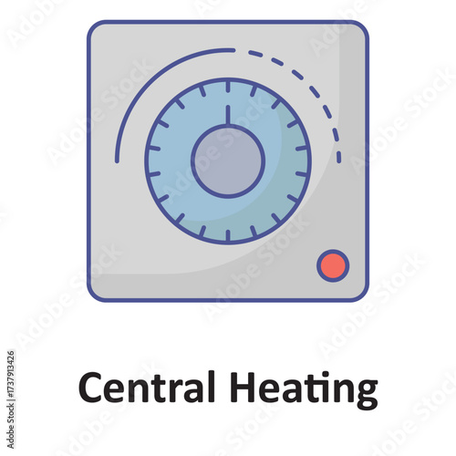 Central heating Vector icon which can easily modify or edit
