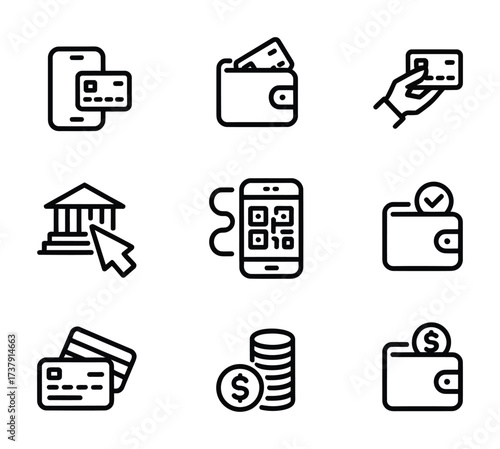 Entertainment and media line icon set with film, theater, and music symbols