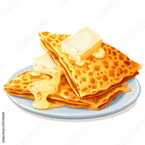 Cachapa Corn Pancakes with Cheese and Butter