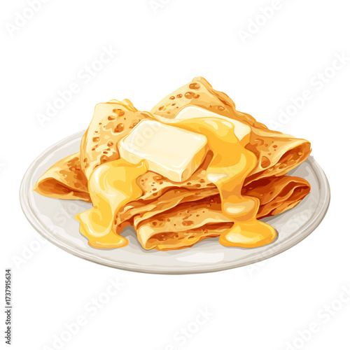 Cachapa Corn Pancakes with Cheese and Butter
