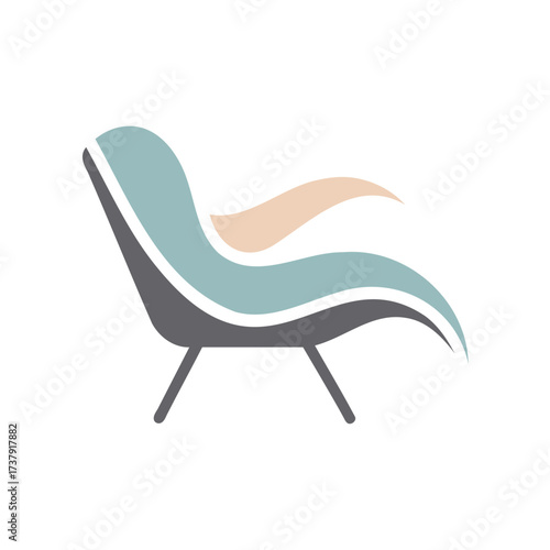 Modern chaise lounge chair with ergonomic design