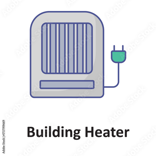 Building heater Vector icon which can easily modify or edit