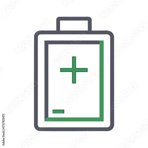 Medical clipboard with plus and minus symbols icon