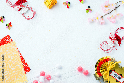 シンプルな正月のイメージ素材
