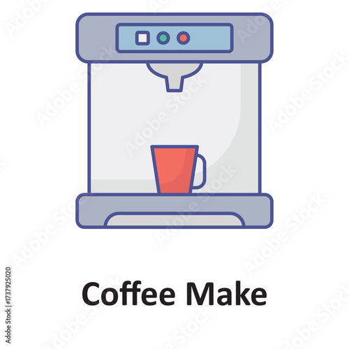 Coffee brewer Vector icon which can easily modify or edit