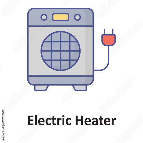 Electric heater Vector icon which can easily modify or edit