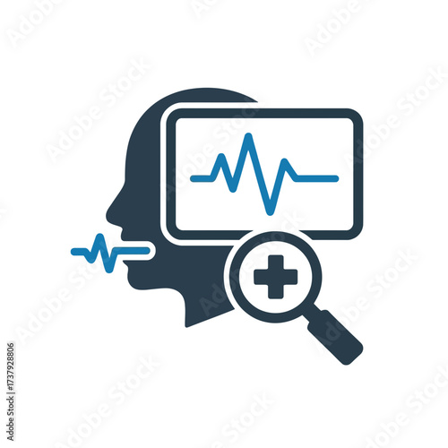 Mental health assessment concept vector illustration psychological evaluation and diagnosis icon
