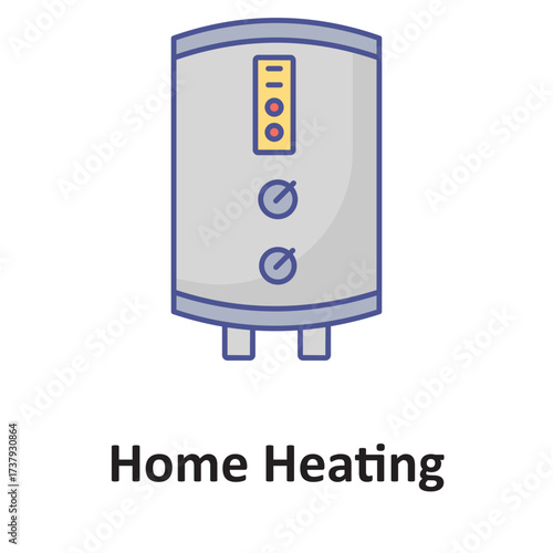 Central heating Vector icon, which can easily modify or edit
