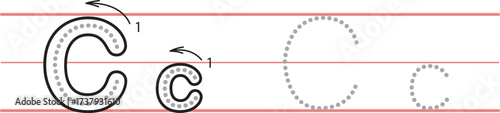 Worksheets for tracing the alphabet C