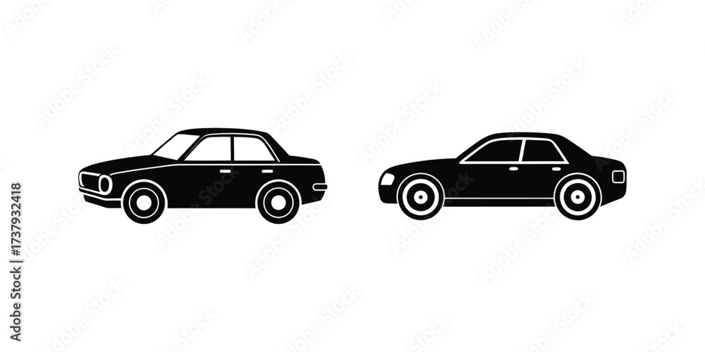 Fototapeta premium car silhouette icon vector illustration