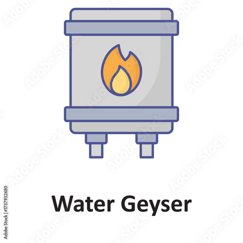 Water geyser Vector icon which can easily modify or edit