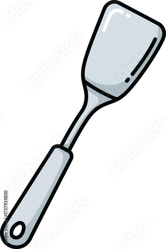 Spatula kitchen utensil cooking tool flatware kitchenware culinary equipment vector