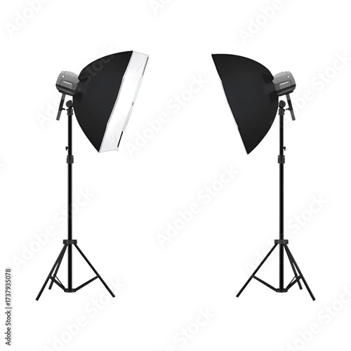 studio flash light on tripod