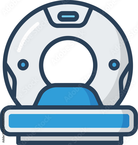 Futuristic medical scanner ai technology innovation vector