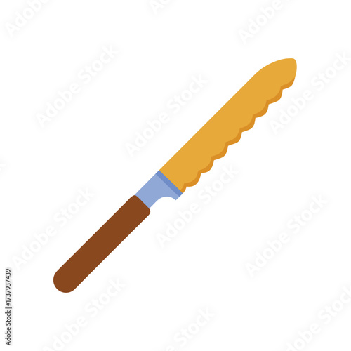 Wallpaper Mural bread knife isolated on white background Torontodigital.ca