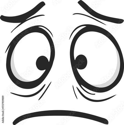 Design of funny upset expression