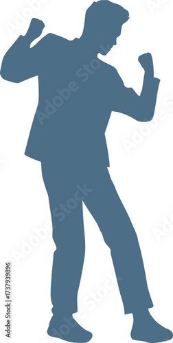 Happy man dancing
