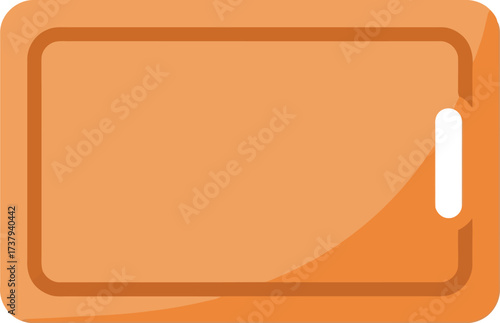 Wooden cutting board kitchen essential food prep tool vector