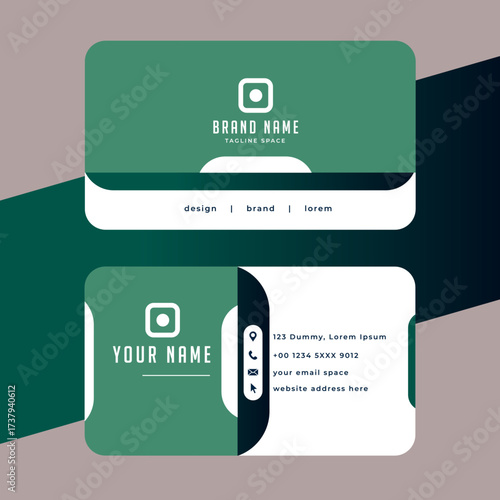 simple business card design in professional style