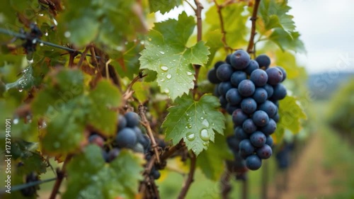Wallpaper Mural Grapes hanging from vine branches in a lush vineyard under natural sunlight. Grape day - World Grape Day Torontodigital.ca