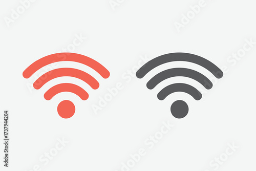 Set of Wifi Signal Vector Icons