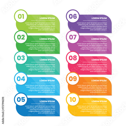 Professional Minimalist Numbering Infographic Template