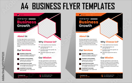 Multi-Use A4 Flyer & Annual Report Pack with Trendy Design Elements