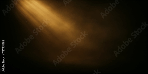 An abstract dark grunge background with light rays and smoke and a hint of blue night sky texture