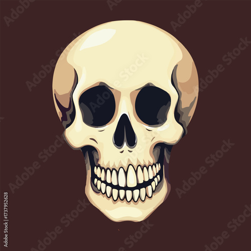 Halloween horror Skull element illustration