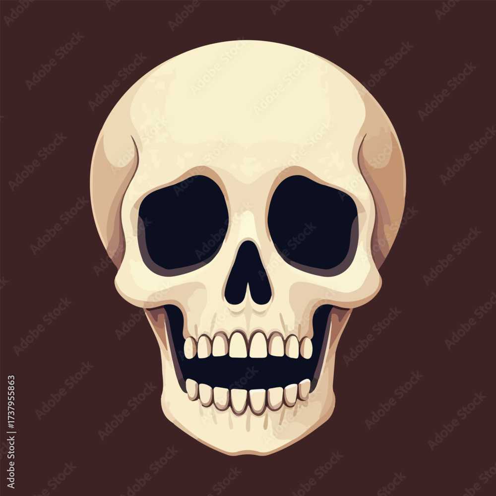 Fototapeta premium Halloween horror Skull element illustration