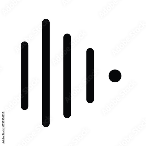 Audio Waveform: A sleek, minimalist audio waveform visualized, presenting a modern interpretation of sound frequencies.