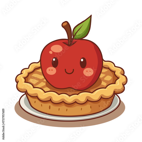 utumn apple pie composition with fresh apples