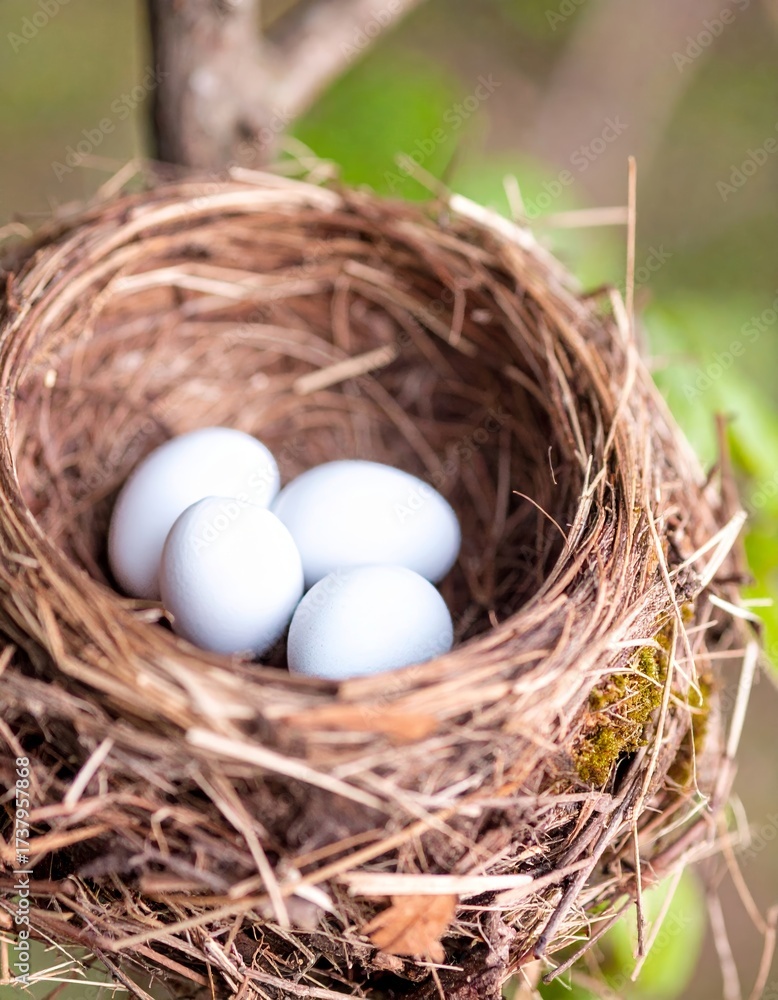 Obraz premium Easter eggs in bird nest