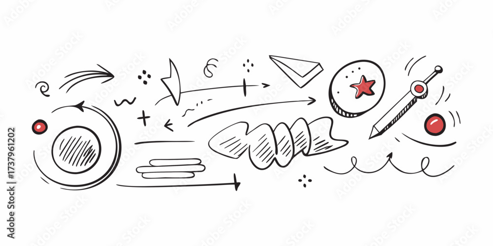 Fototapeta premium hand drawn music notes