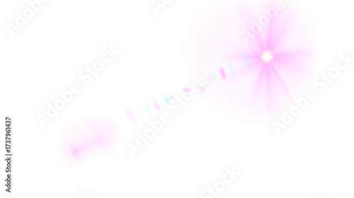 Radiant Bright Glowing Sparkling Lens Flare Light Overlay